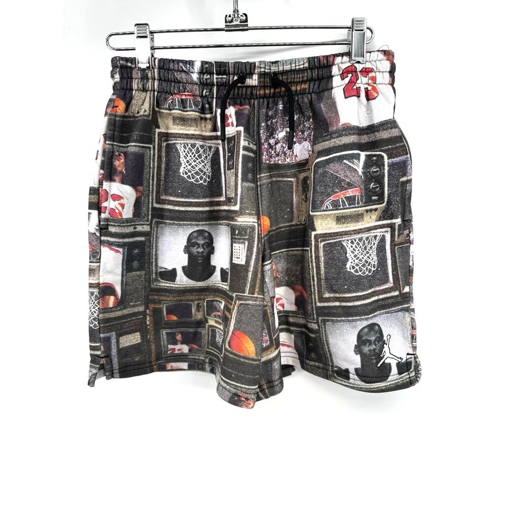 Jordan Kids' Brooklyn Printed Fleece Shorts Graphic MJ Size Medium